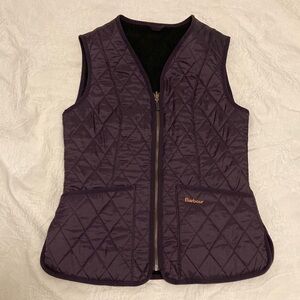 Barbour Quilted Sleeveless Vest in Deep Plum